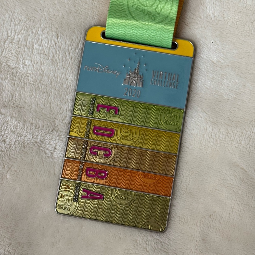 rundisney 2020 virtual 5k challenge completer E-ticket medal